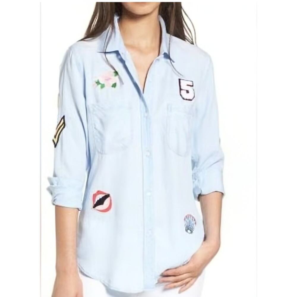 Rails Carter Chambray Patch Button Down Shirt - image 1